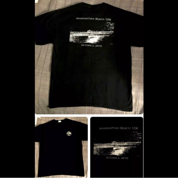 Manhattan Beach California 10K Run Finisher 10/2/2010 Tshirt Men’s Sz L Surf NEW - Picture 5 of 5